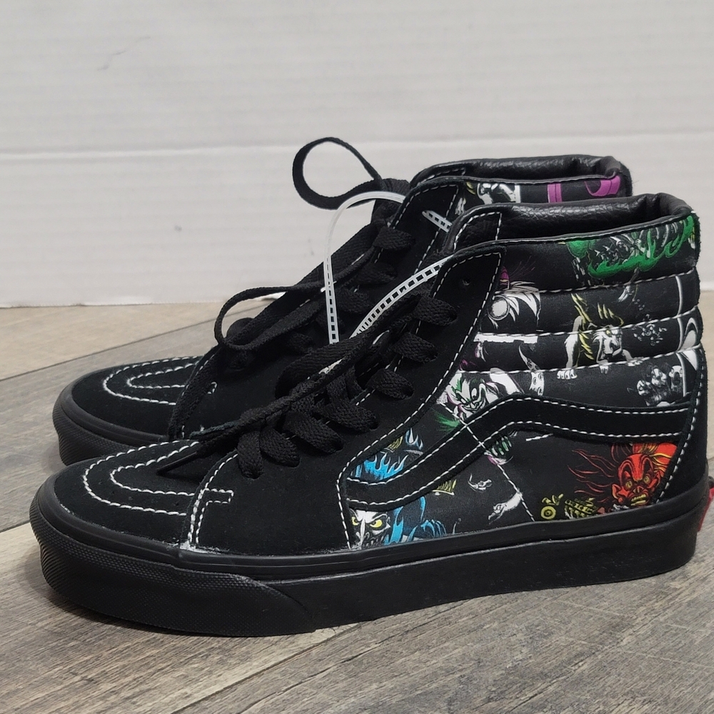 NEW Disney 100 X Vans SK8-HI "VILLAIN" SNEAKERS LIMITED ED. Women's Sz 6